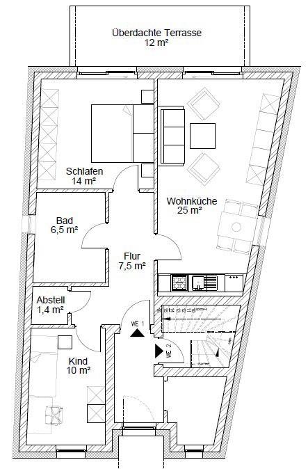 Thumbnail-3 Raum Wohnung EG, Erdgeschosswohnung, Erstbezug