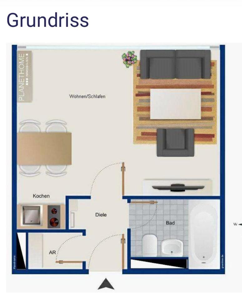 Thumbnail-Modernisiertes 1-Zimmer-Apartment mit Duplexgarage Pasing