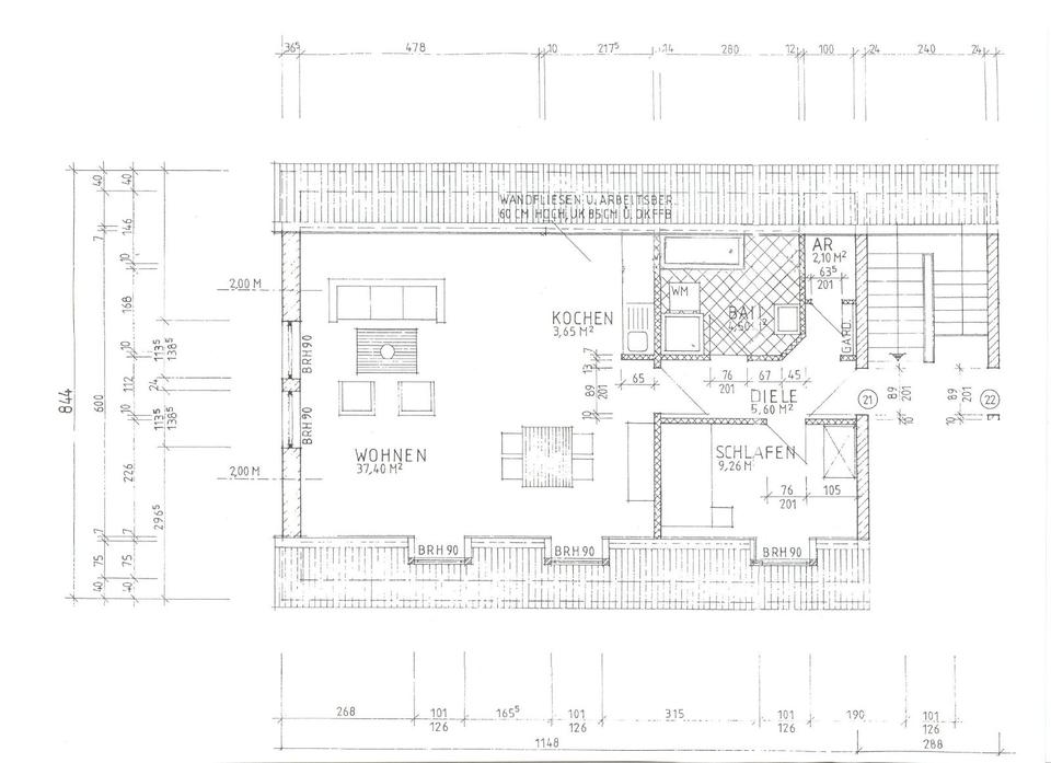 Thumbnail-geräumige 2 Raum Wohnung im Dach