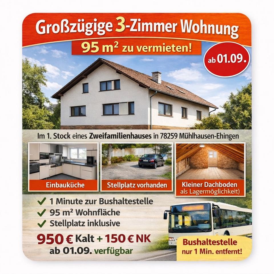Thumbnail-3,5 Zimmer Wohnung - 78259