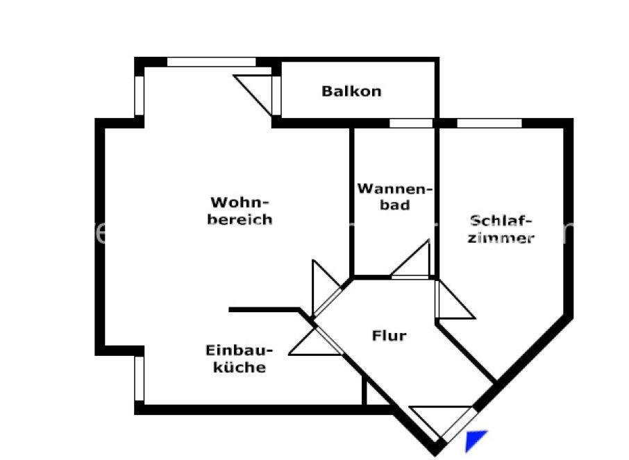 Thumbnail-helle geräumige Zweizimmerwohnung