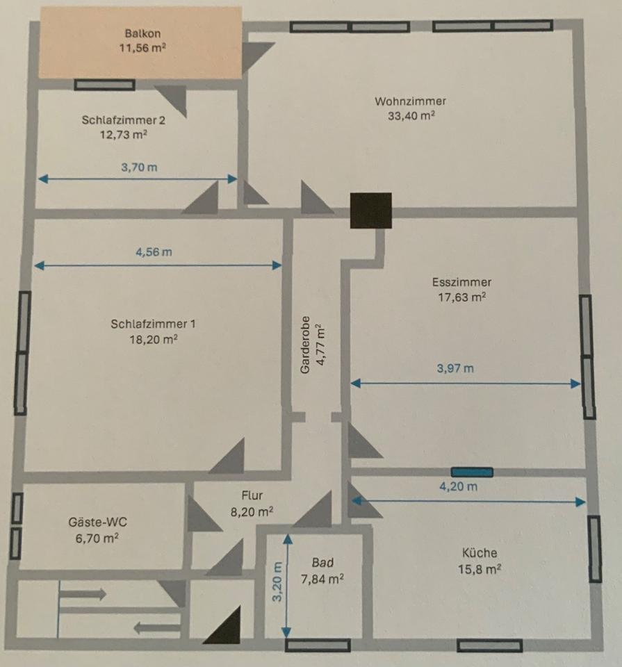 Thumbnail-Großzügige 4 Zimmer Wohnung ab 326 zu vermieten