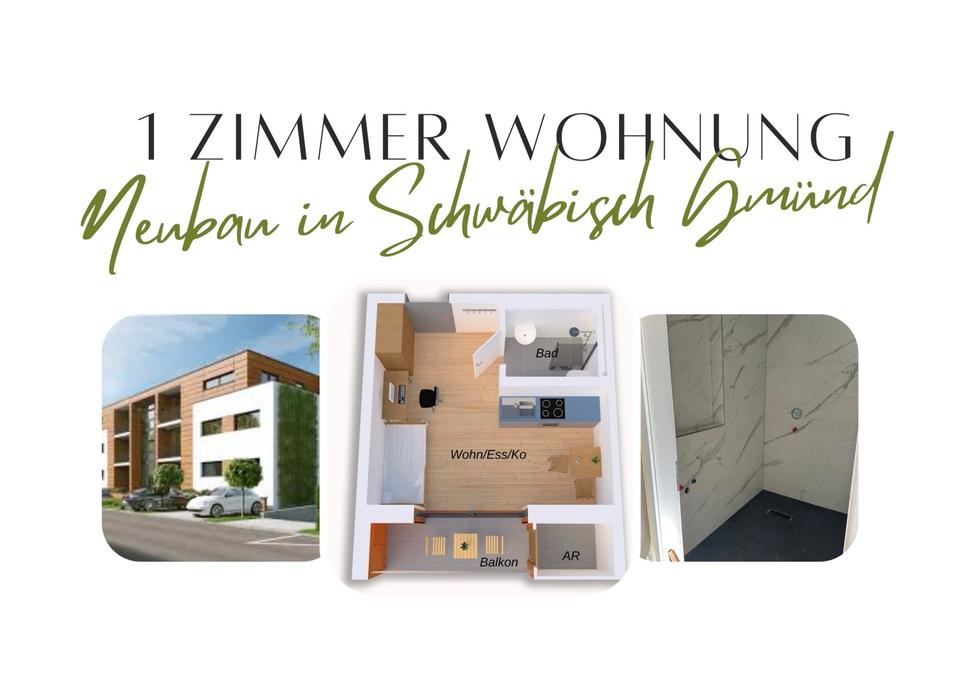 Thumbnail-Neubau 1 Zimmer Wohnung in Schwäbisch Gmünd ab 1.Juni
