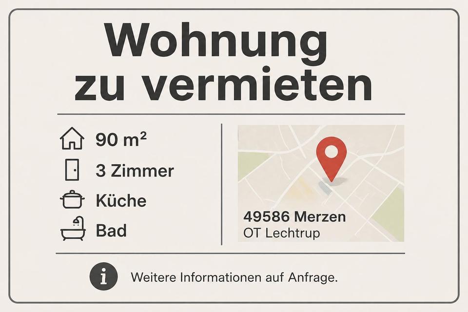 Thumbnail-Wohnung zu vermieten 3 Zimmer Küche Bad
