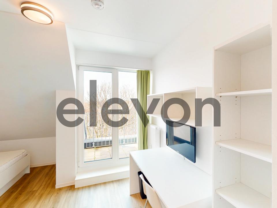Thumbnail-Modern möbliertes 1-Zimmer-Apartment mit Balkon