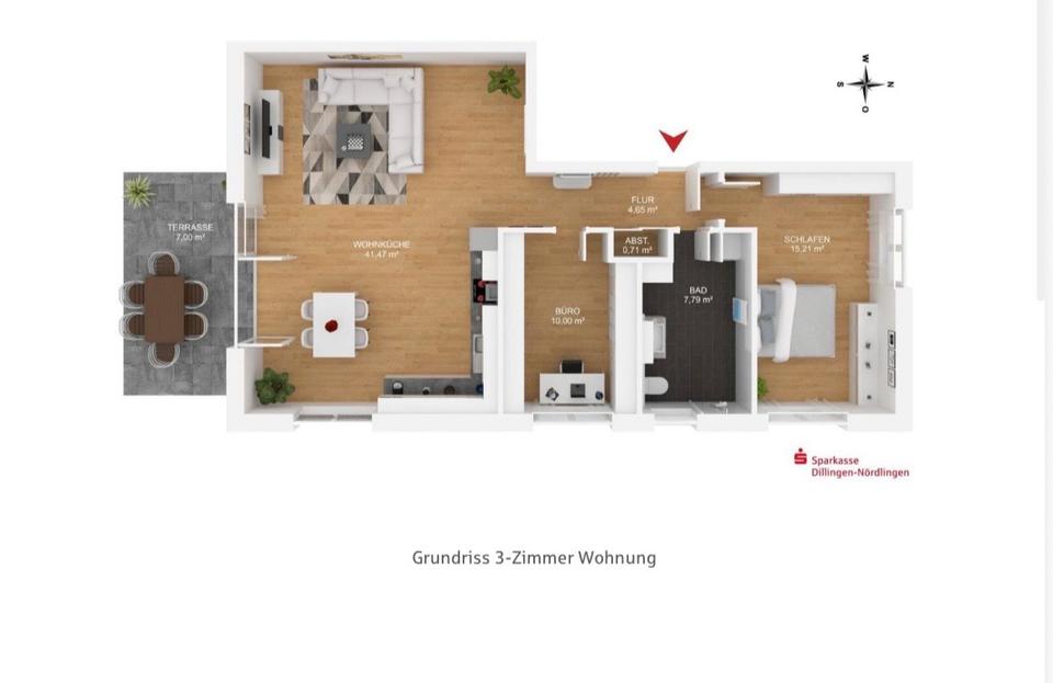 Thumbnail-Schöne 3-Zimmer EG Wohnung