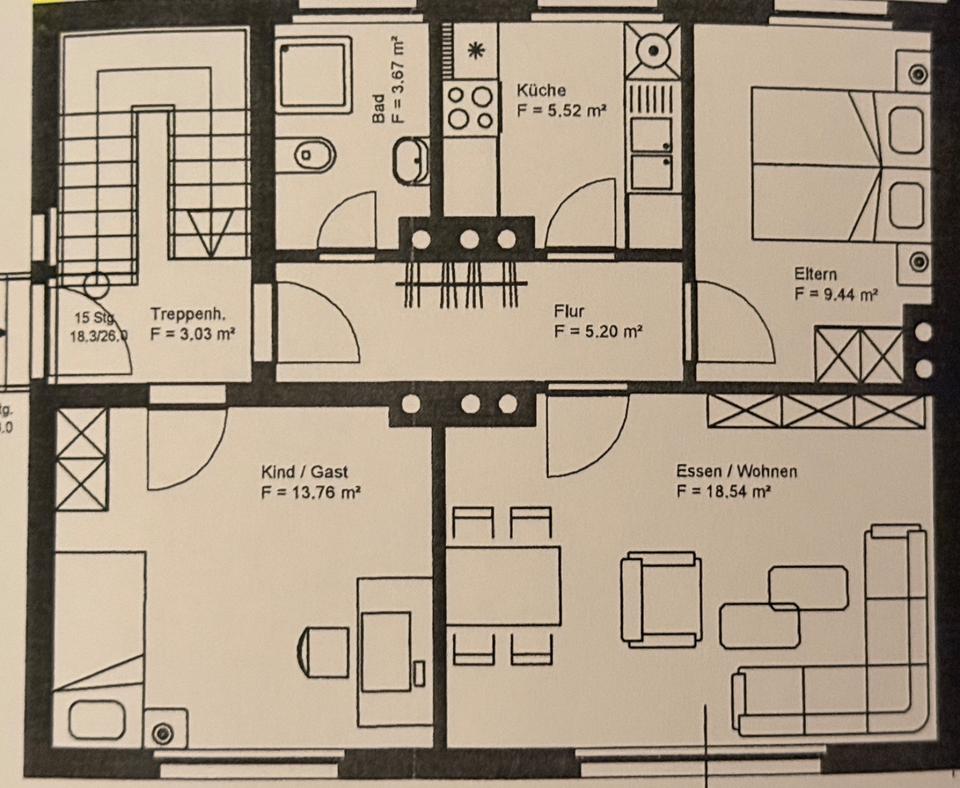 Thumbnail-3 Zimmer WHG - Erdgeschoss inkl. Stellplatz & Gartennutzung
