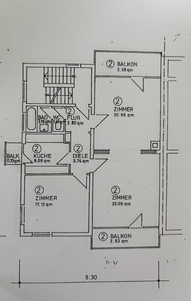 Thumbnail-Lichtdurchflutete 3-Zi. Wohnung mit 3 Balkonen in PF-Rod