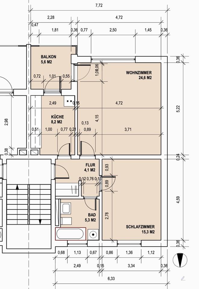 Thumbnail-2-Zimmer-Wohnung mit Aussicht ins Grüne