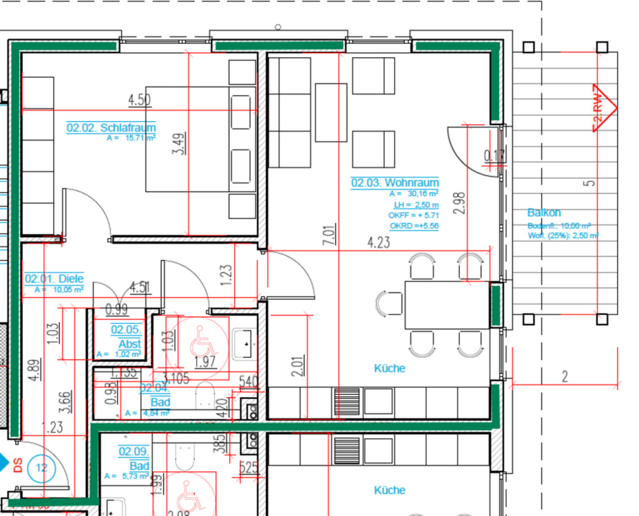 Thumbnail-Schöne, helle Neubauwohnung 2-ZKB mit Balkon in Espenau