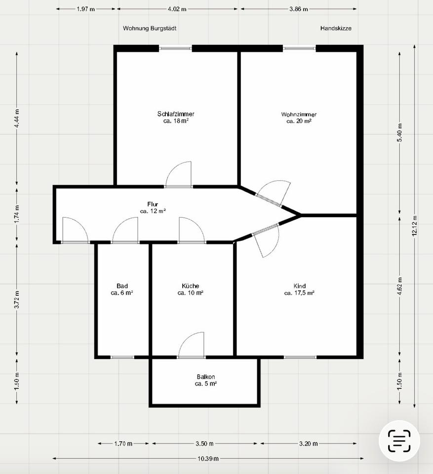 Thumbnail-3 Zimmer-Dachgeschosswohnung mit Balkon in super Lage