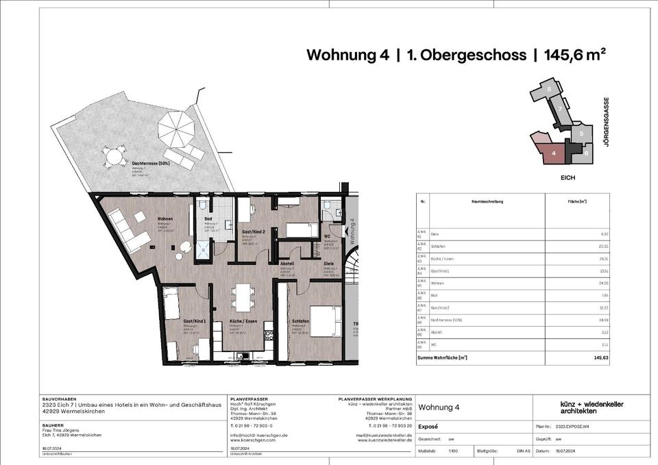 Thumbnail-Wohnen im Zentrum von Wermelskirchen - 146 qm mit Dachterrasse