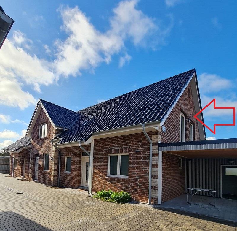 Thumbnail-Vermietung: Erstbezug, moderne Obergeschosswohnung mit Balkon und Carport in Westoverledingen