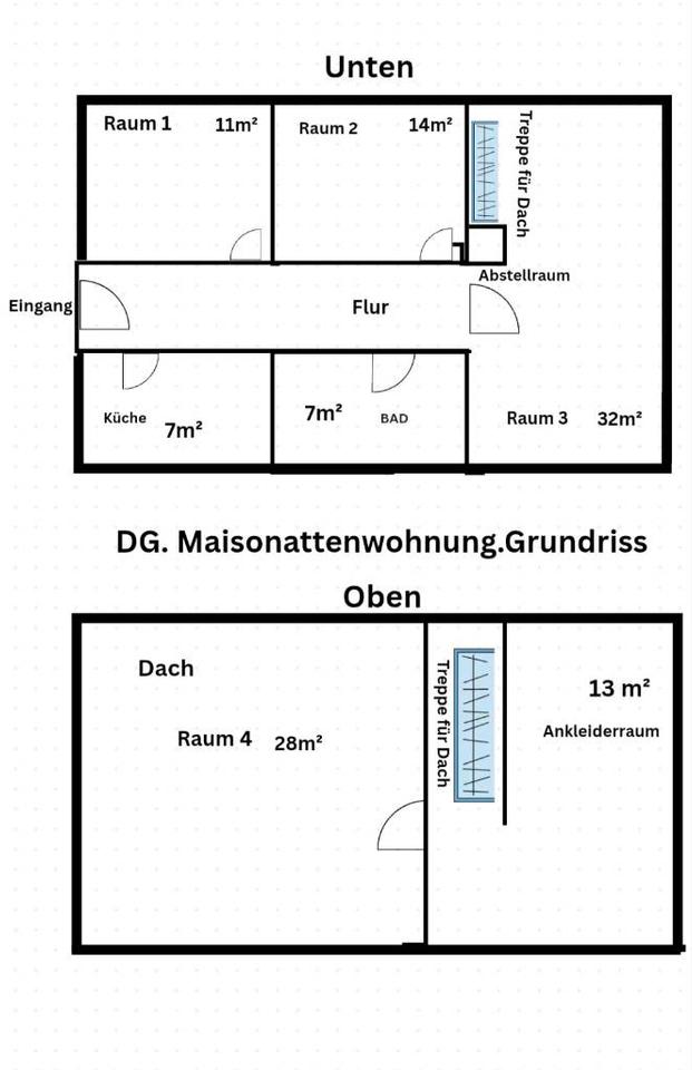 Thumbnail-DG maisonette Wohnung 4 Zimmer c.a 120 m²