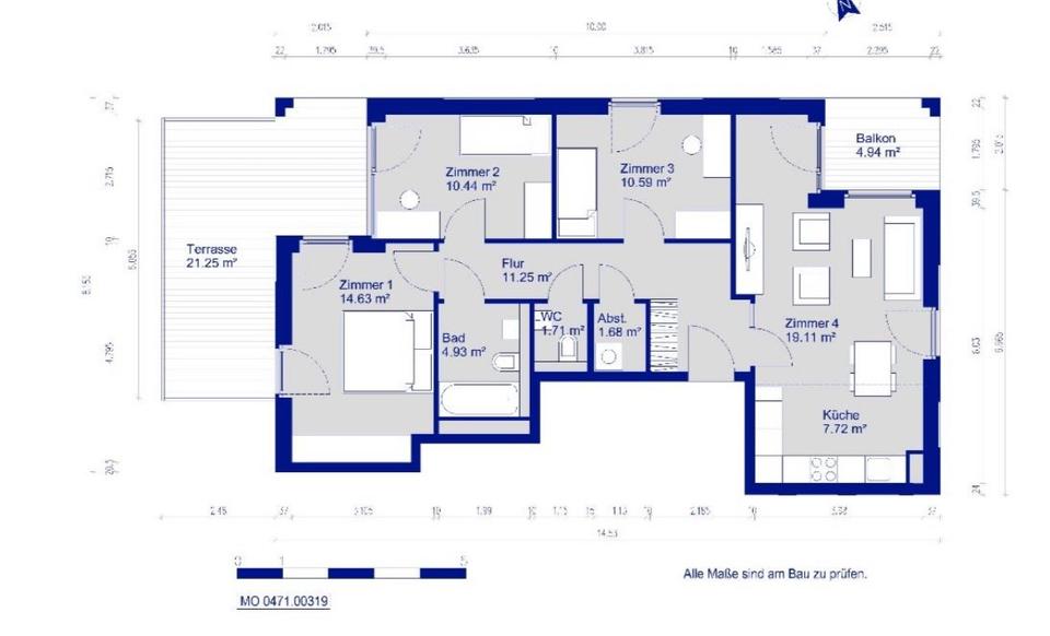Thumbnail-Schöne 4-Zimmer-EG mit Garten zu vermieten ab 01.12