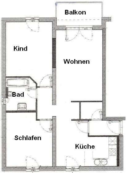 Thumbnail-3-Raumwohnung mit Balkon in Langewiesen