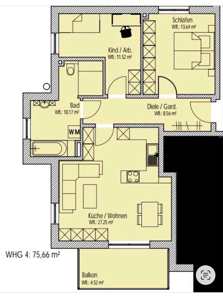 Thumbnail-Gut erhaltene 3-Zimmerwohnung in Berching zu verkaufen