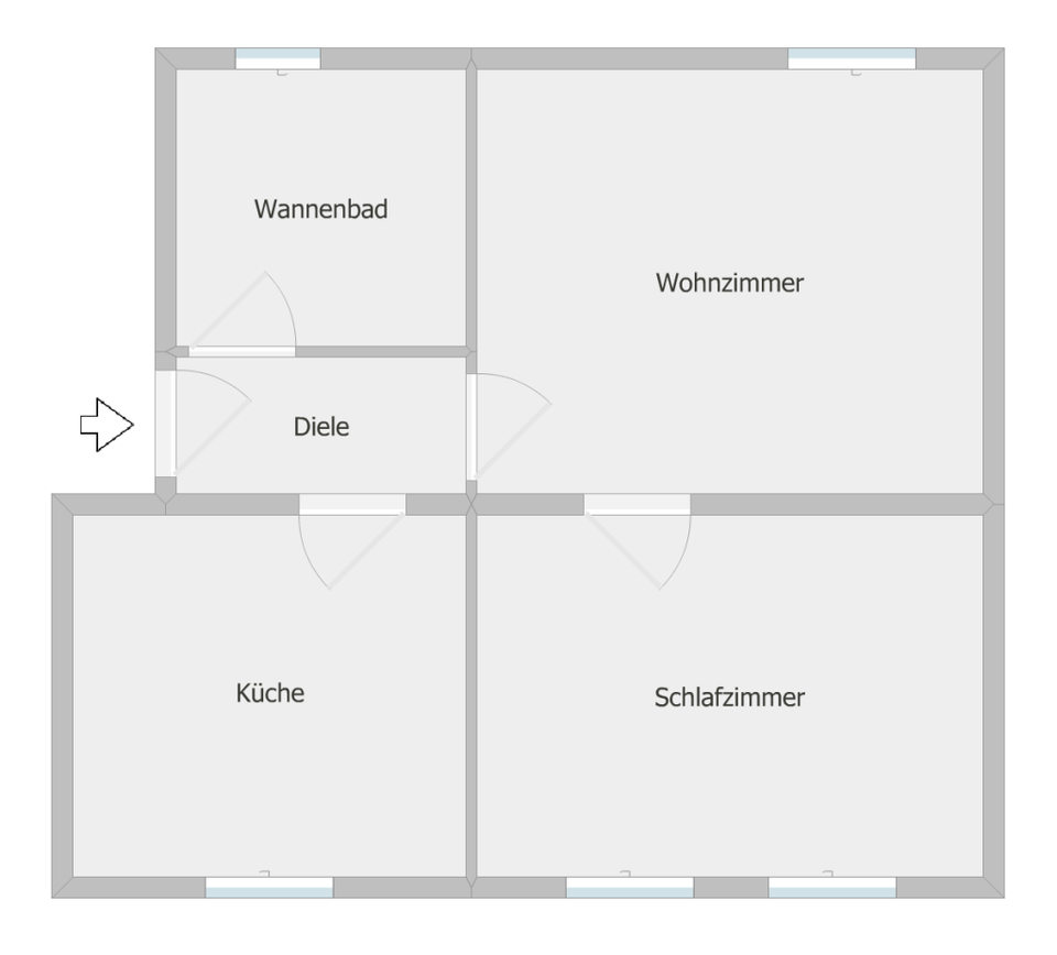 Thumbnail-~ Tolle Etagenwohnung + renoviert + ruhige Lage nah am Kanal ~