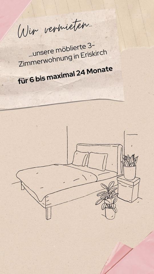 Thumbnail-Möblierte 3-Zimmerwohnung in Eriskirch - für 6 bis max. 24 Monate
