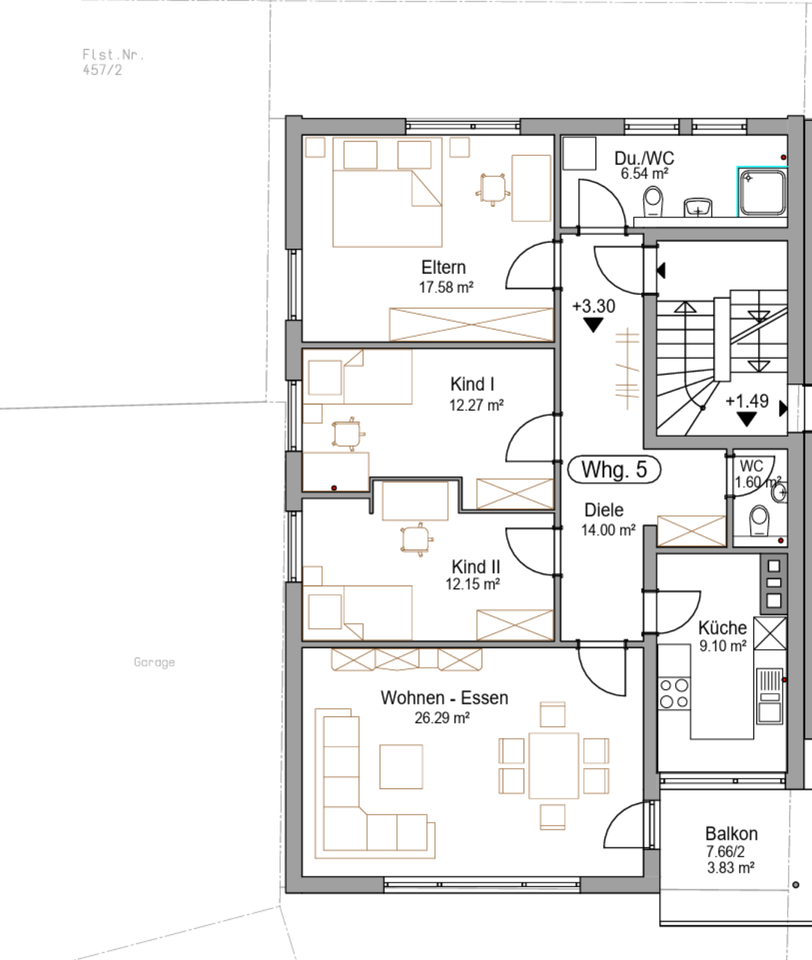 Thumbnail-Erstbezug nach Sanierung! 4-Zi.-Wohnung im 2. OG mit Balkon