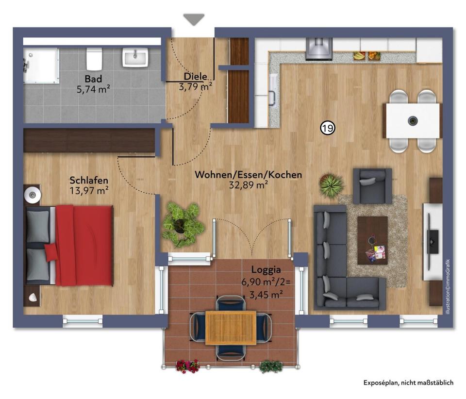 Thumbnail-Hochwertige 2-Zimmer-Neubau-Mietwohnung in Penzberg