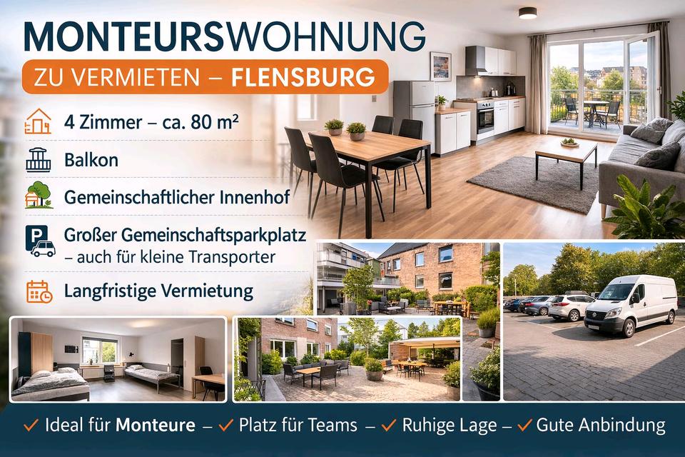 Thumbnail-Monteurswohnung in Flensburg zentrale Lage 4 Zimmer