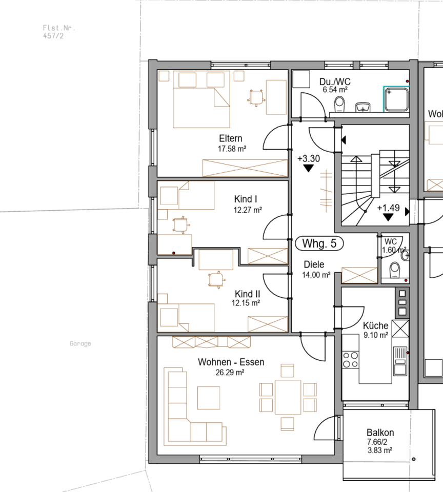 Thumbnail-Erstbezug nach Sanierung! 4-Zi.-Wohnung im 1. OG mit Balkon