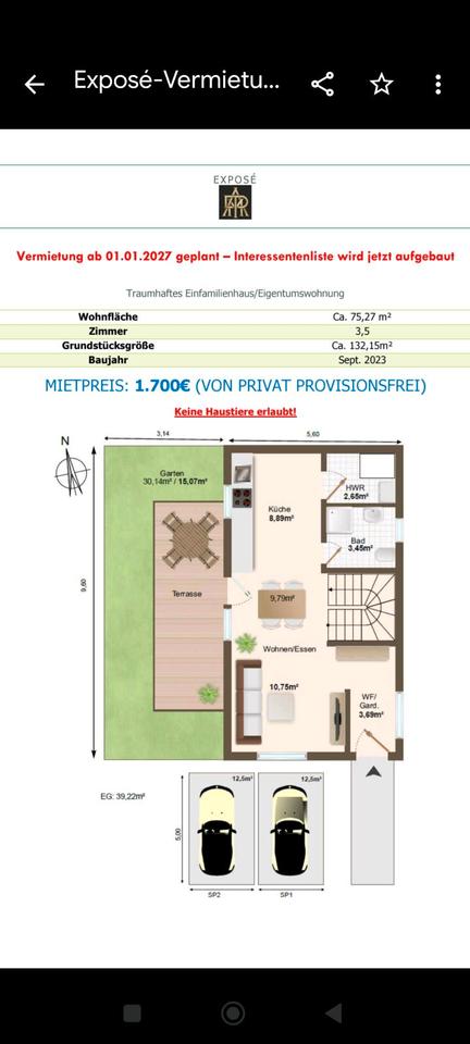 Thumbnail-EFH zur Miete in Allershausen