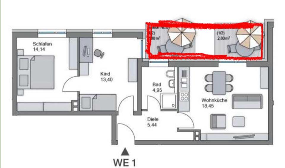 Thumbnail-3 Zimmer Wohnung in Augsburg | Kernsaniert
