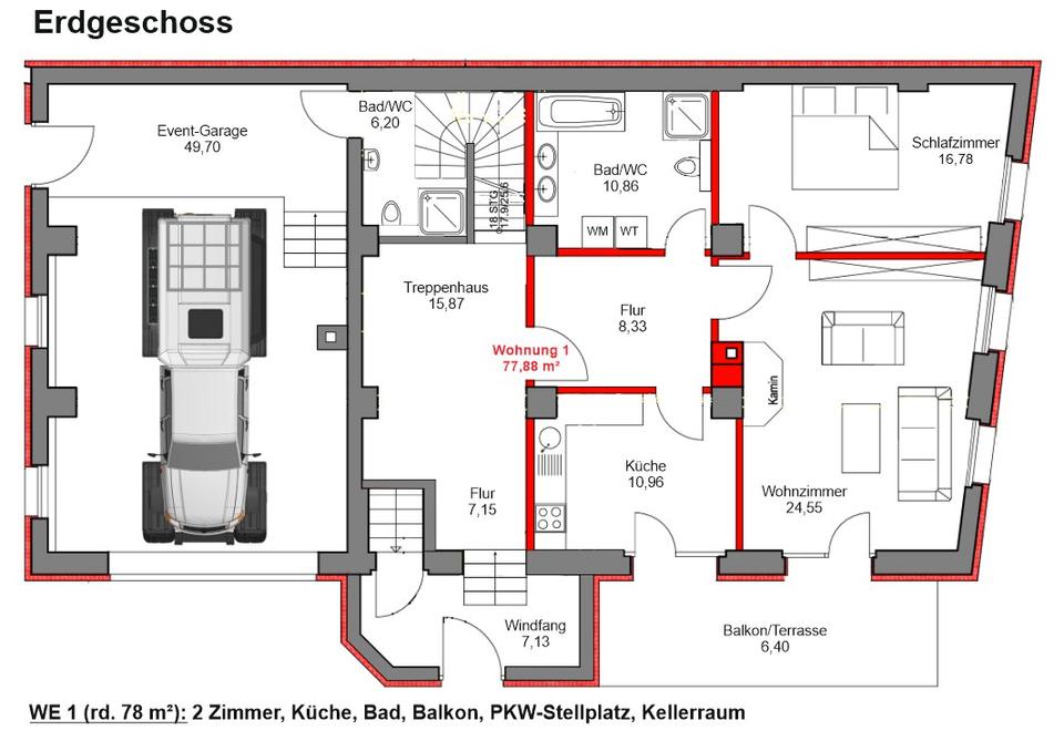 Thumbnail-Höchst attraktive 2-Raumwohnung mit Balkon