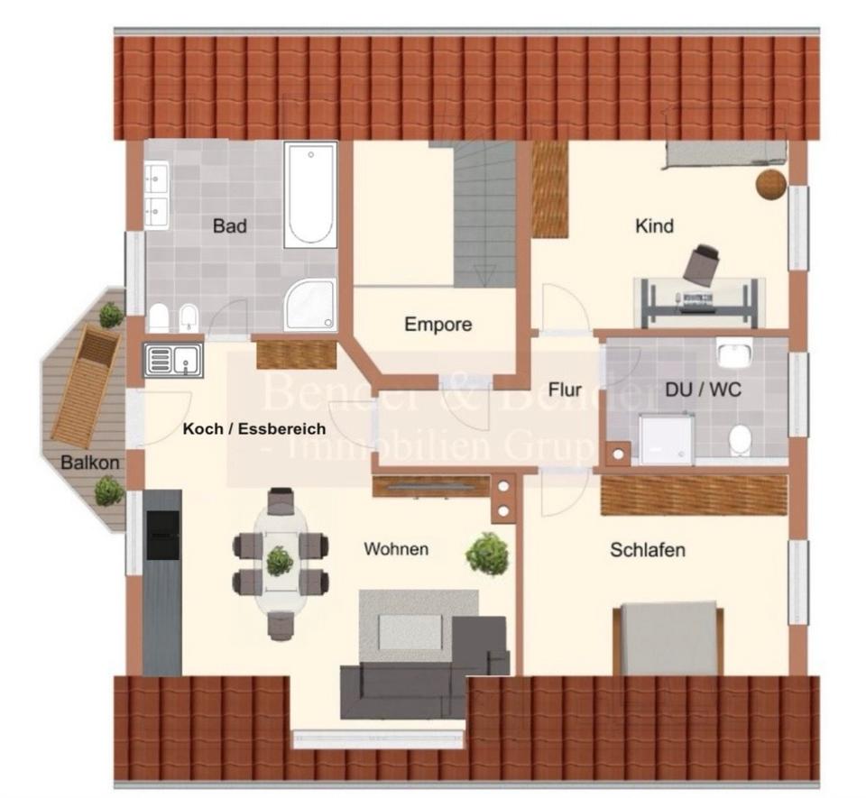 Thumbnail-Gemütliche 3 Zimmer Wohnung in bevorzugter Lage von Hachenburg