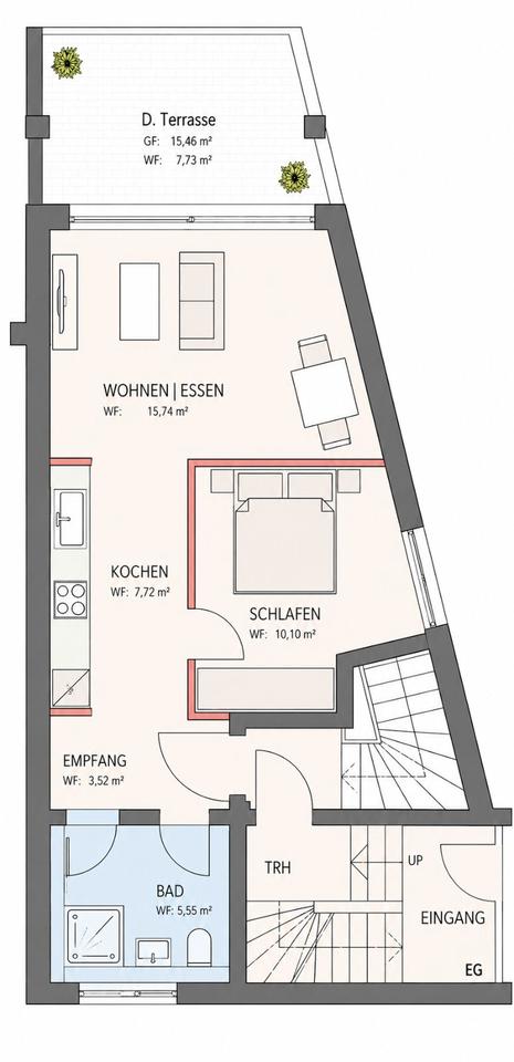 Thumbnail-Erstbezug nach Sanierung – moderne 2-Zimmer-Wohnungen in Frintrop