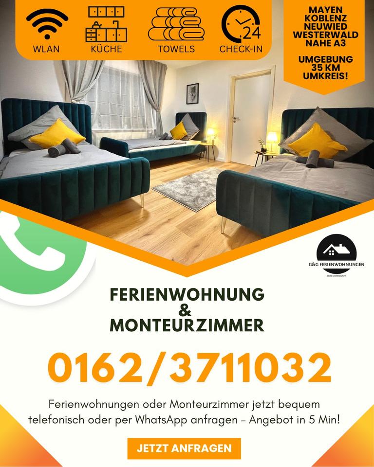 Thumbnail-Ferienwohnungen - Monteurzimmer Koblenz Umgebung