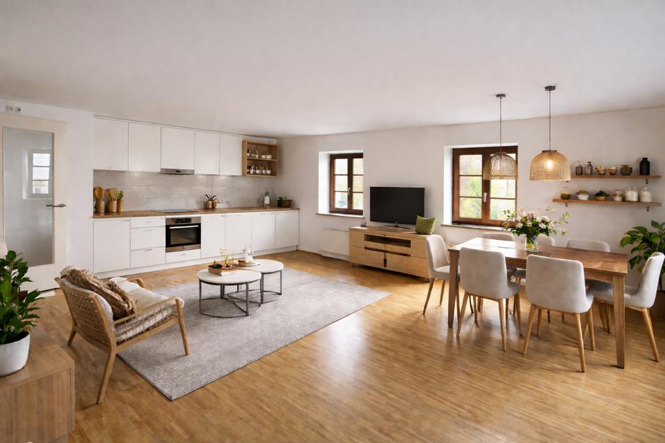 Thumbnail-Pärchen und kleine Familien aufgepasst: 3-Zimmerwohnung mit viel Platz in Großinzemoos zu vermieten!