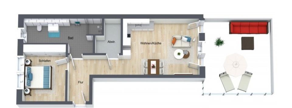Thumbnail-Zentrale 2-Zimmer-Wohnung, 75qm, Aufzug Balkon in Bersenbrück