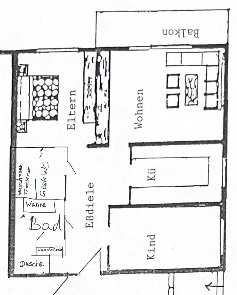 Thumbnail-Wohnung zu vermieten 3 Zimmer Erstbezug nach Sanierung