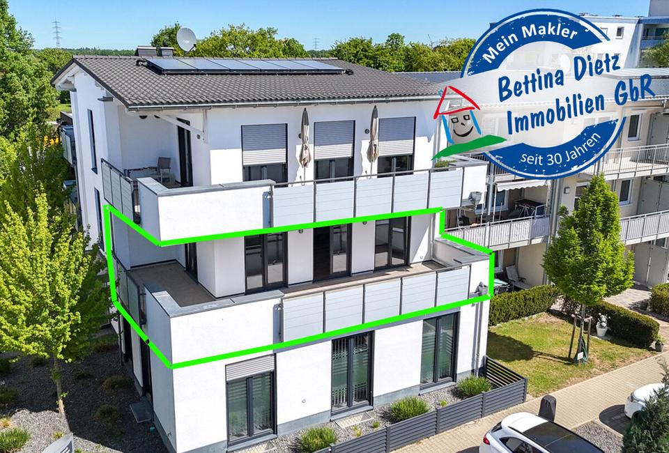 Thumbnail-Neuwertige 3 Zi-Wohnung im 1. OG mit Personenaufzug, Kellerraum und 2 PKW - Stellplätzen in Messel!