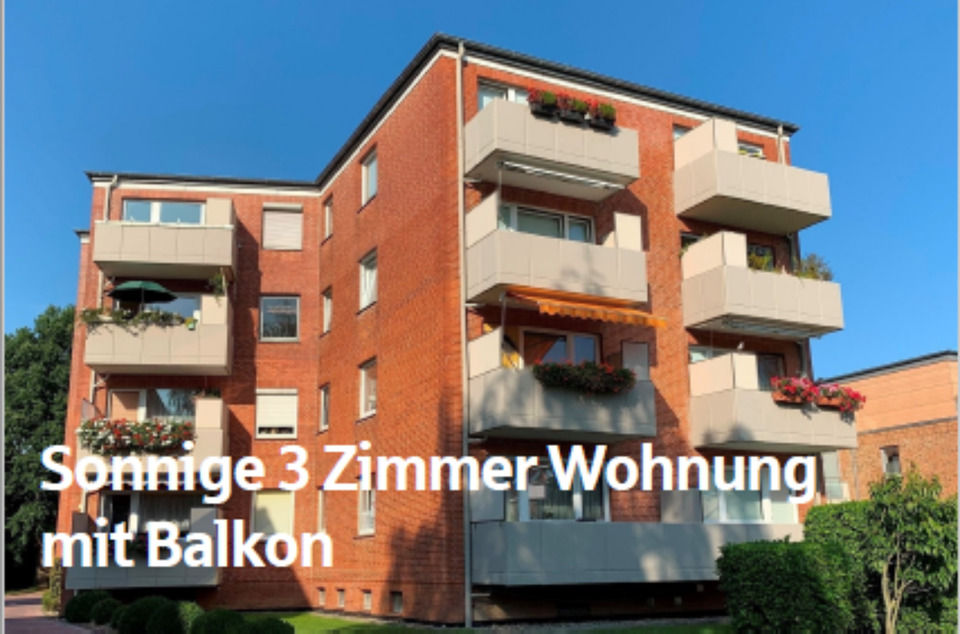 Thumbnail-Sonnige 3 Zimmer Wohnung mit Balkon und Garage