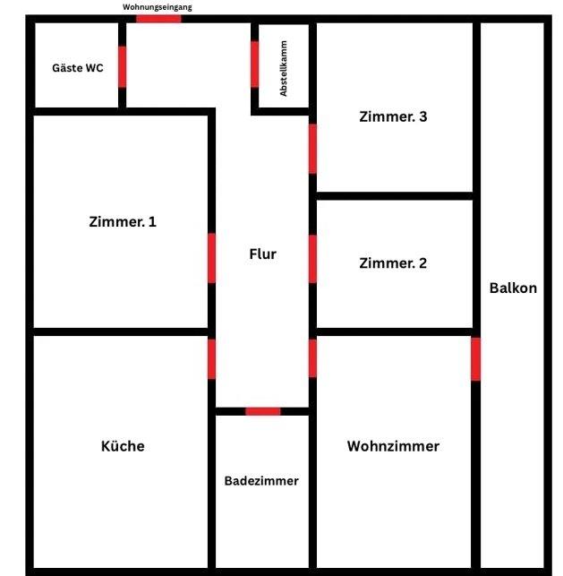Thumbnail-Tusche 4 Zimmerwohnung (1132€) gegen 3 Zimmer (Max 900€)