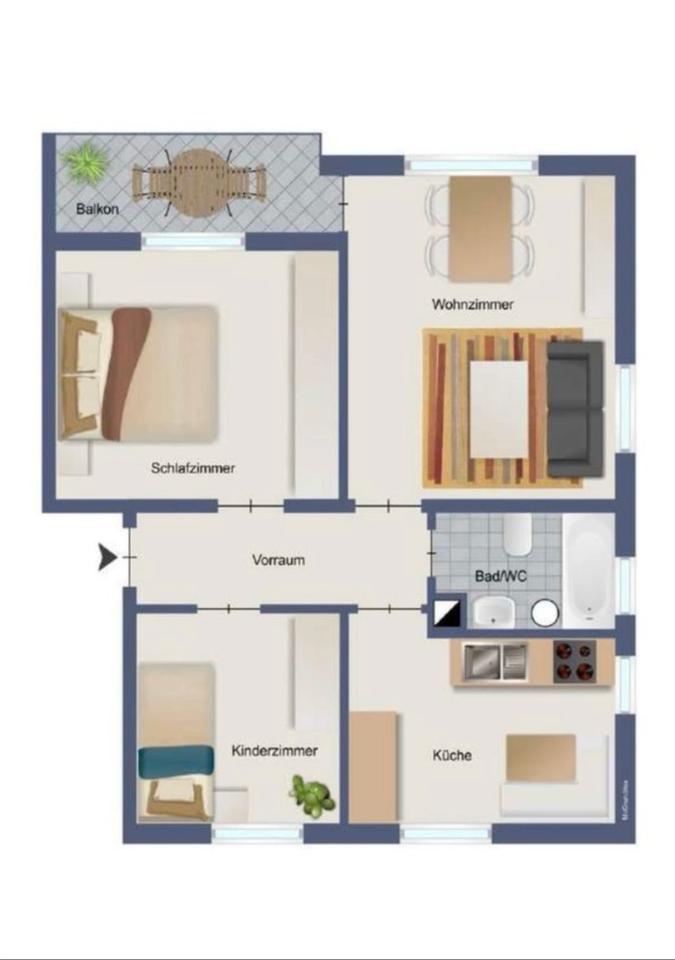 Thumbnail-Hochwertige 3-Zimmer-Wohnung mit Südbalkon in Möglingen