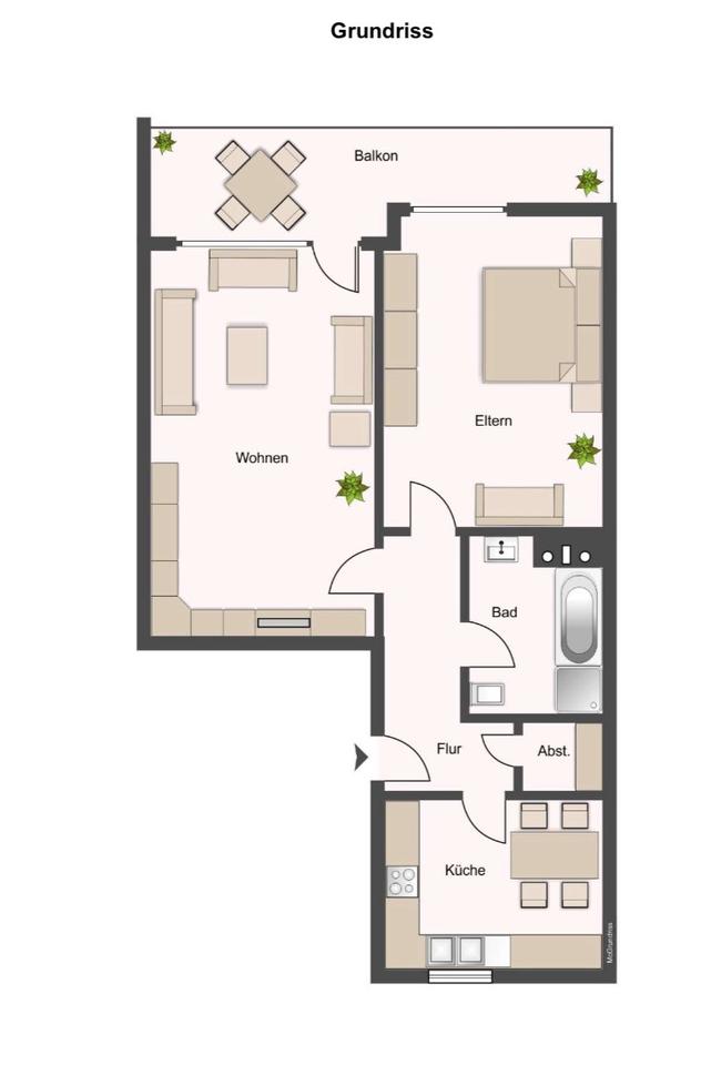 Thumbnail-2-Wohnung 69m2 Erstbezug nach Sanierung