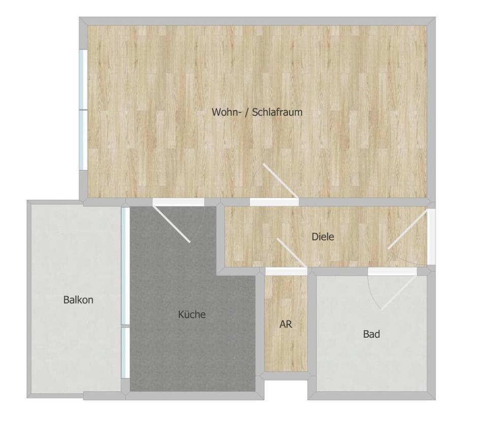 Thumbnail-~~ Tolles 1-Raum-Apartment mit Balkon im Erdgeschoss ~~