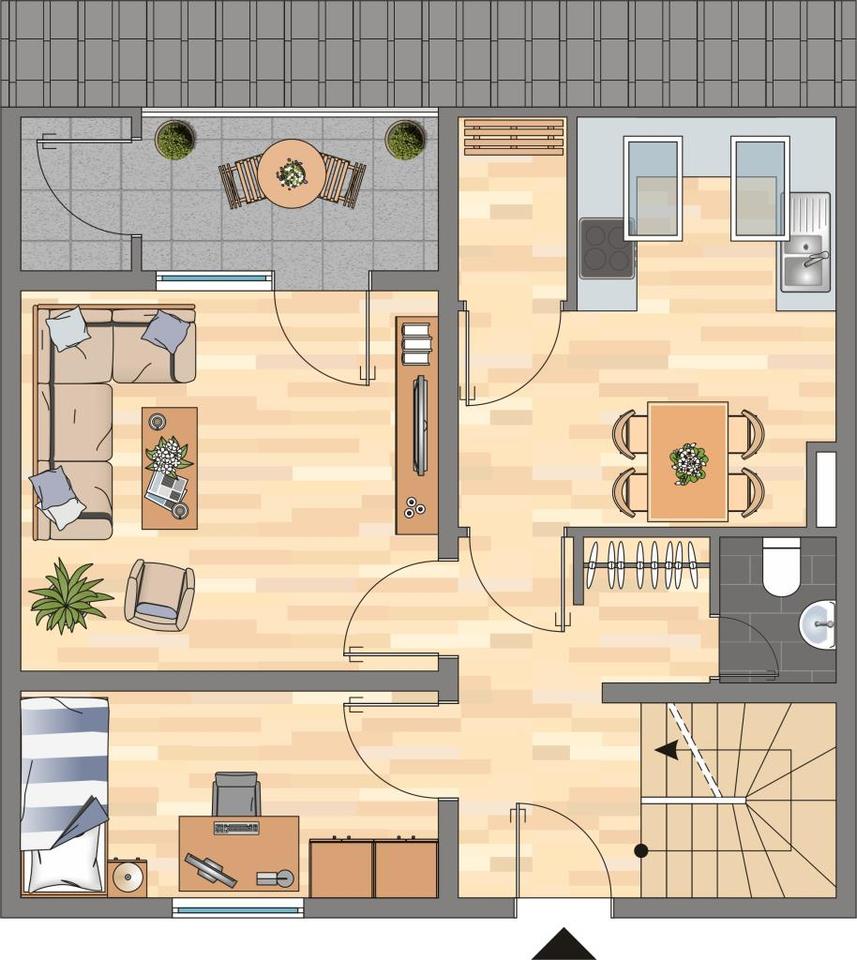 Thumbnail-Charmante 3-Zimmer Maisonette-Wohnung mit Bodenheizung - ab sofort Verfügbar..