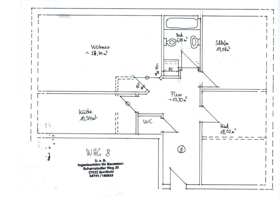 Thumbnail-Helle 3-Zimmer Wohnung mit Stellplatz in Nordholz