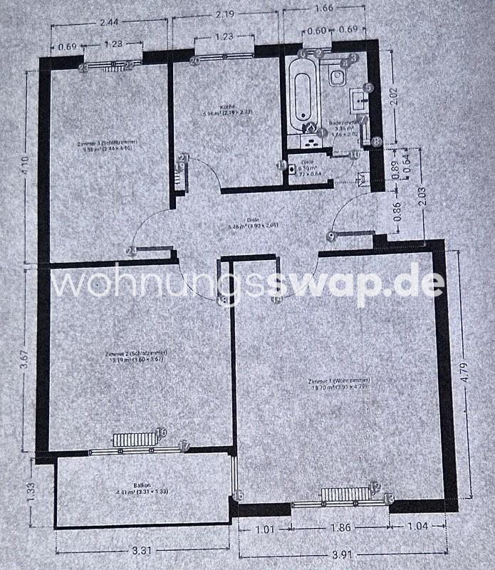Thumbnail-Wohnungsswap - 3 Zimmer, 58 m² - Cautiusstraße, Spandau, Berlin