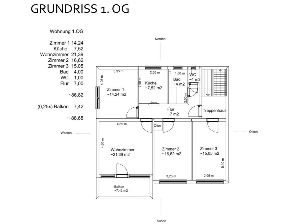 Thumbnail-4 Zimmer - Wohnung, Gerlingen - Gehenbühl, 89qm