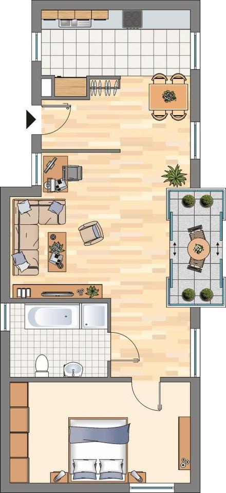 Thumbnail-Demnächst frei! 2-Zimmer-Wohnung in Dortmund Schüren