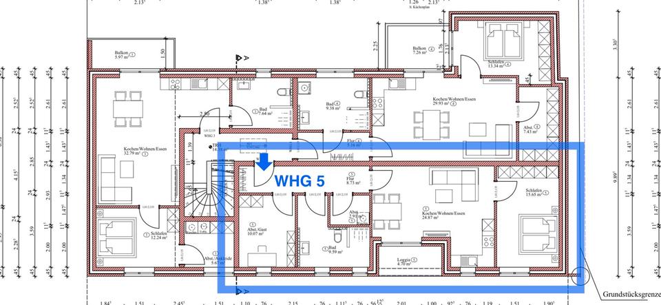 Thumbnail-3-Zimmer-Wohnung mit Balkon und Küche, Erstbezug, Zentral