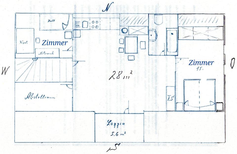 Thumbnail-Schöne helle 3-Zi-DG-Whg in 72108 Rottenburg zu vermieten
