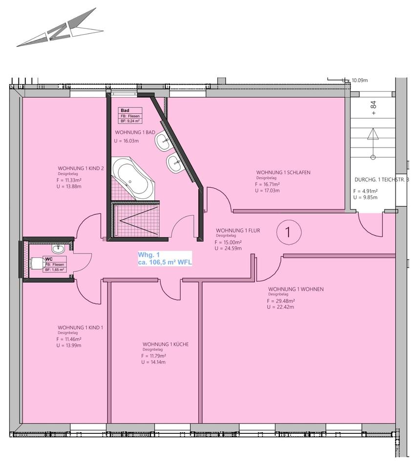 Thumbnail-sanierte helle 4 Zimmer Wohnung